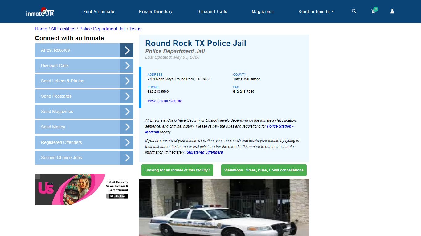 Round Rock TX Police Jail & Inmate Search - Round Rock, TX